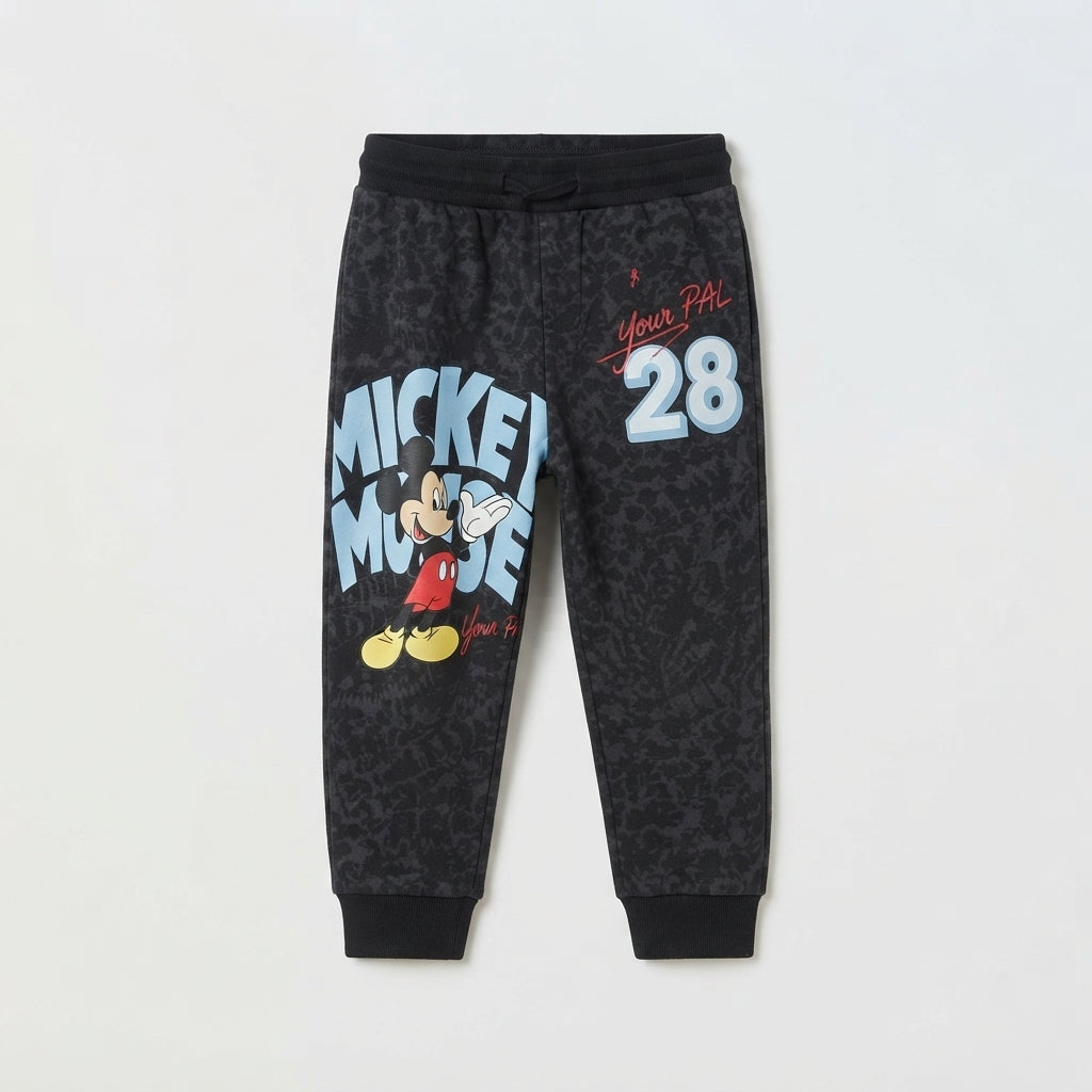 Pantalón de Chándal para Niño "Mickey Mouse" - Negro con Textura