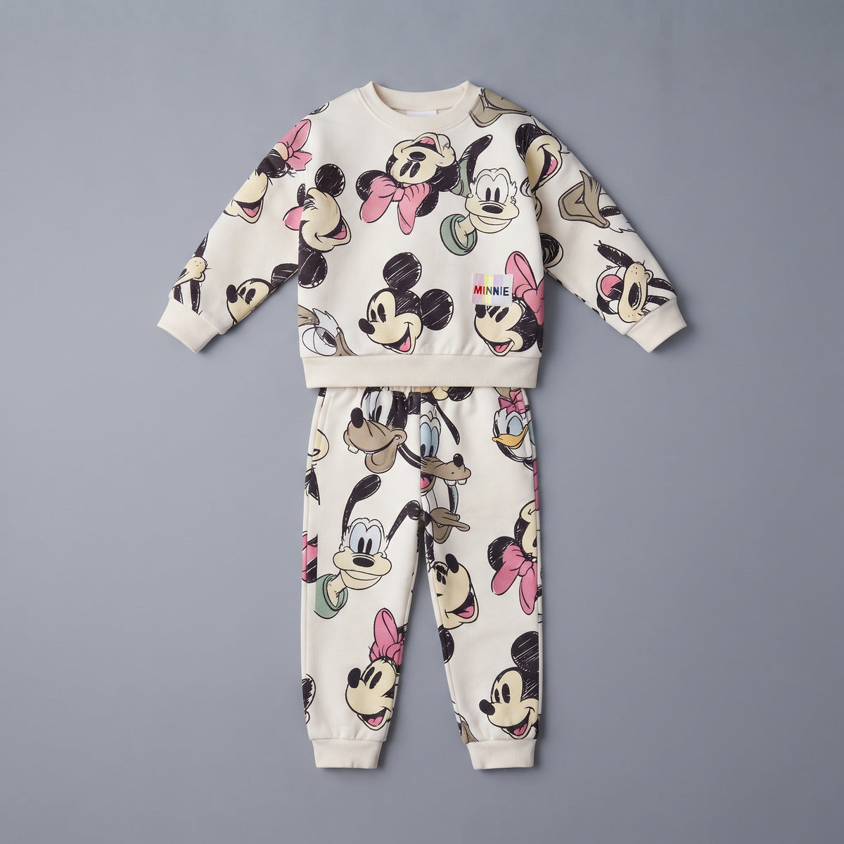 Sudadera de 2 Piezas - Minnie y sus Amigos - Blanca Niña