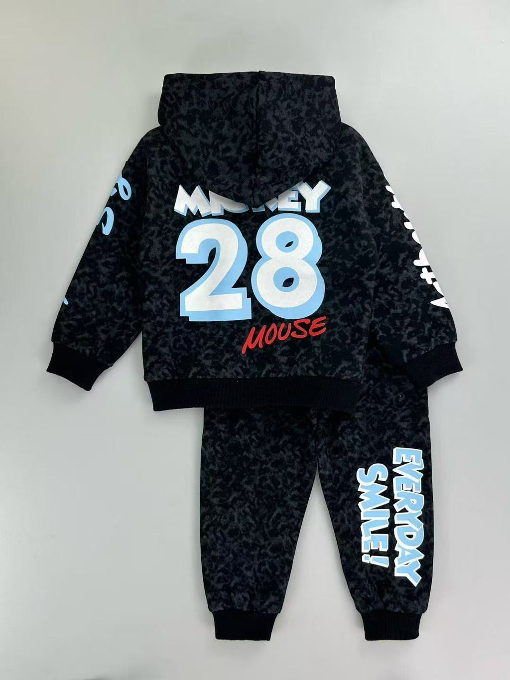 Pantalón de Chándal para Niño "Mickey Mouse" - Negro con Textura