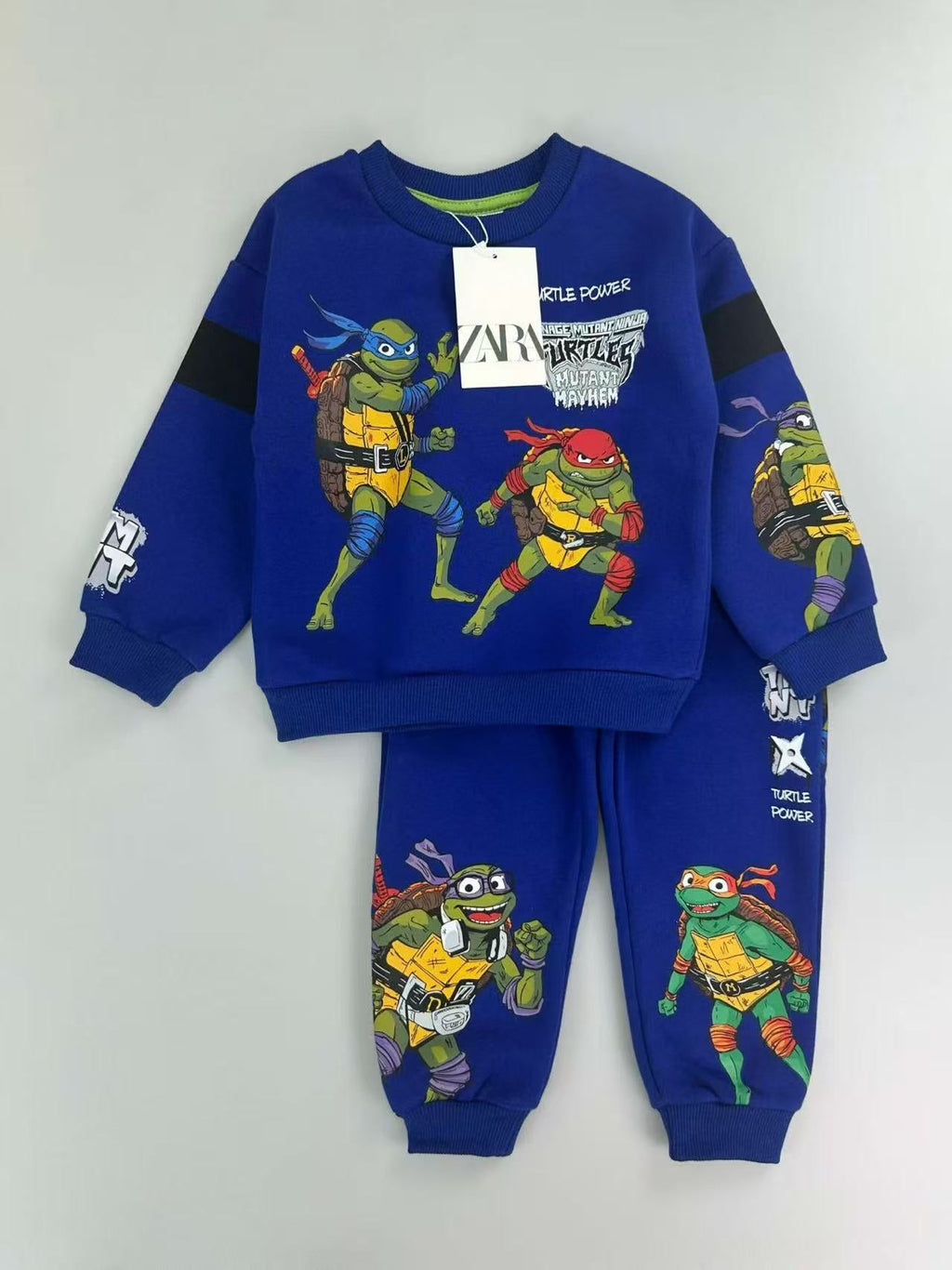 Conjunto EmpiBy de sudadera y pantalón jogger azul para niño con estampado de las Tortugas Ninja