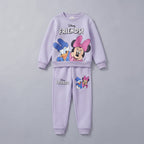 Conjunto EmpiBy de dos piezas lila con estampado de Minnie Mouse y Pato Donald para niña
