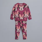 Conjunto EmpiBy de dos piezas para niña en fucsia con estampado integral de Minnie Mouse y diseño cómodo
