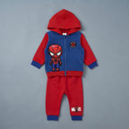Conjunto EmpiBy de 2 piezas de Spiderman para bebé con sudadera azul y roja con capucha y pantalón jogger a juego