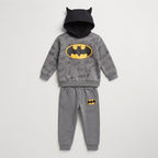 Conjunto EmpiBy de dos piezas para niño con sudadera gris de Batman, capucha con orejas y pantalón jogger a juego