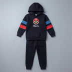 Conjunto EmpiBy de dos piezas para niño en color negro con sudadera de Mario Bross y pantalón jogger a juego.