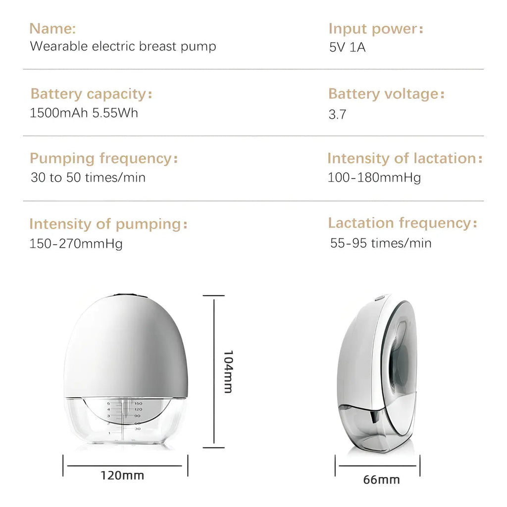 Especificaciones técnicas y dimensiones del extractor eléctrico manos libres EmpiBy S18 con pantalla digital