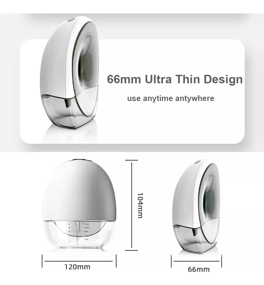 Extractor eléctrico manos libres EmpiBy S18 con diseño ultra delgado de 66mm, pantalla digital y medidas detalladas