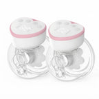 Extractor de leche eléctrico doble EmpiBy MY-379 portátil con diseño manos libres, color rosa y sistema antiderrame