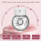 Extractor de leche eléctrico manos libres EmpiBy en color blanco con diseño portátil y pantalla LED integrada