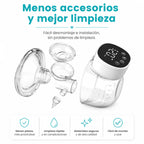 Extractor de leche eléctrico EmpiBy portátil y recargable con pantalla digital, diseño compacto y fácil de limpiar.