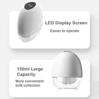 Extractor de leche eléctrico manos libres EmpiBy con pantalla digital y recipiente de 150ml para lactancia materna