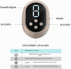 Panel de control digital del extractor de leche EmpiBy RH-289 en color rosa con botones de ajuste de succión