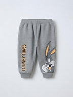 Pantalón de chándal gris EmpiBy con estampado de Bugs Bunny y logo de Looney Tunes en la pierna para niños