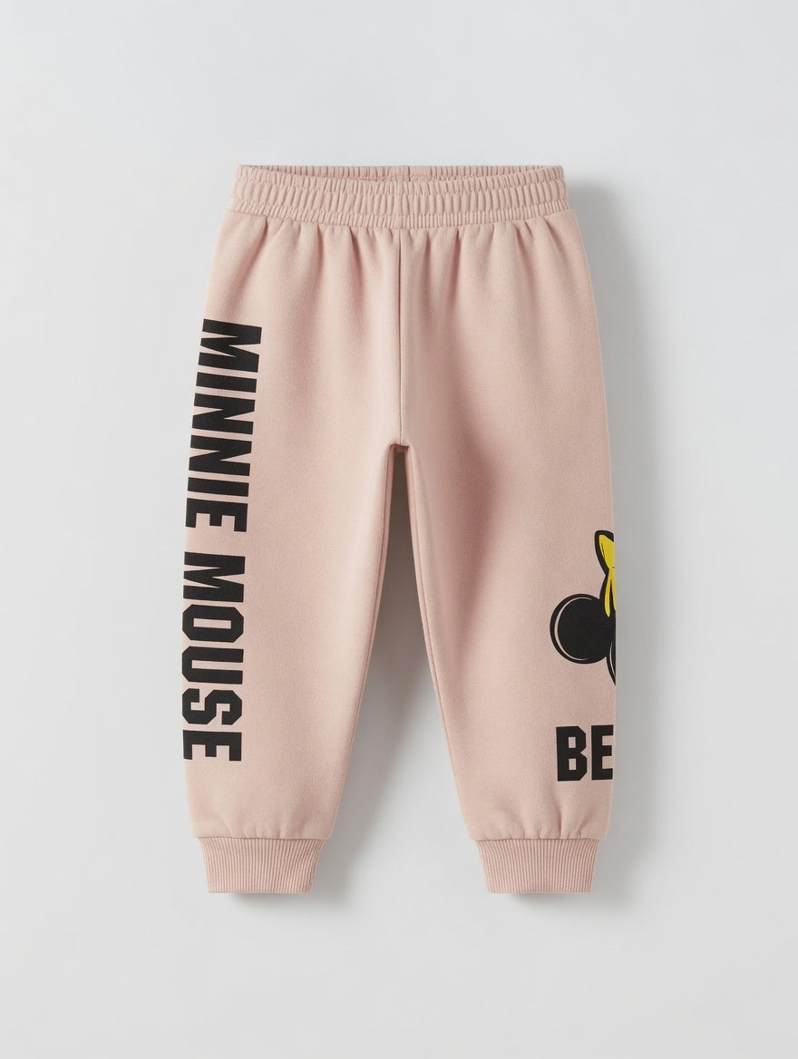 Pantalón de chándal rosa EmpiBy de Minnie Mouse con estampado lateral y cintura elástica para niña