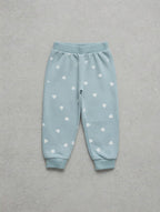Pantalón jogger EmpiBy color menta suave con estampado de corazones blancos y cintura elástica para niñas