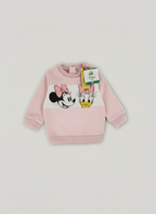 Sudadera EmpiBy rosa para bebé con estampado de Minnie Mouse y Daisy Duck, cuello con broches de presión