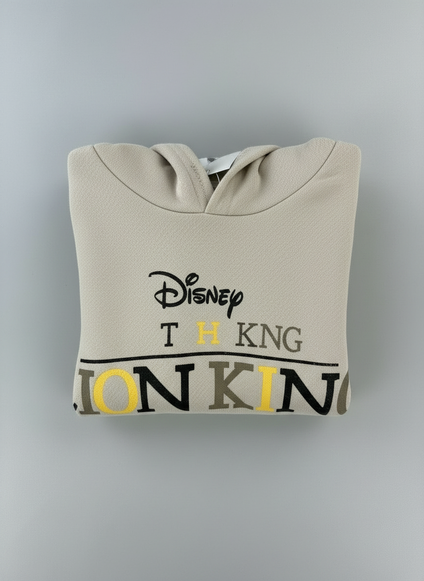 Sudadera con capucha EmpiBy color beige de El Rey León con letras estampadas en el pecho para niños