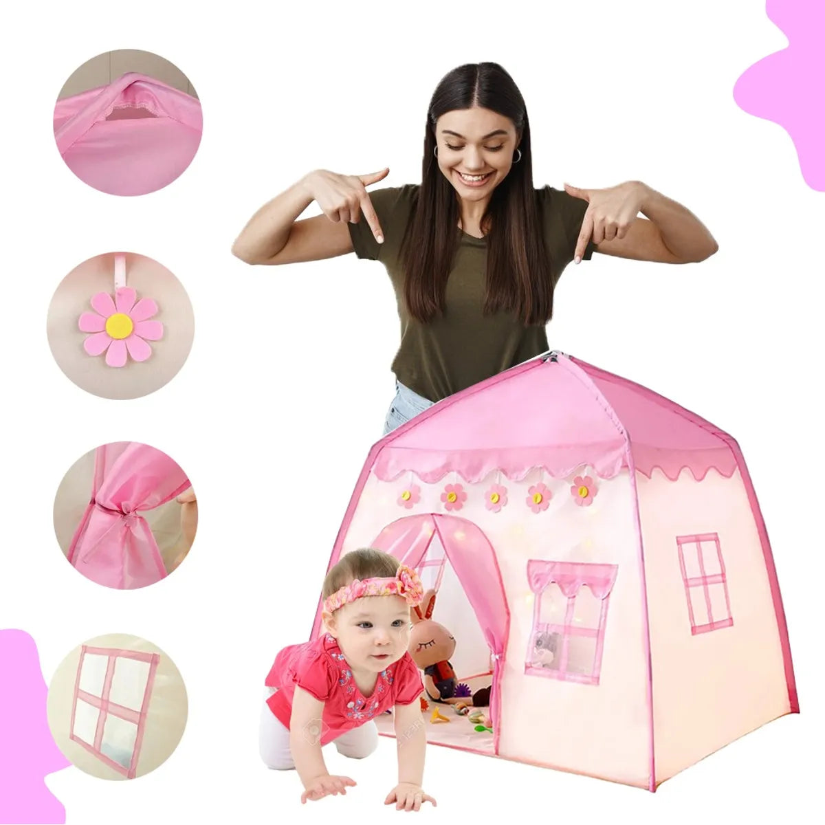 Carpa Casa Camping Plegable Para Niño Y Niña